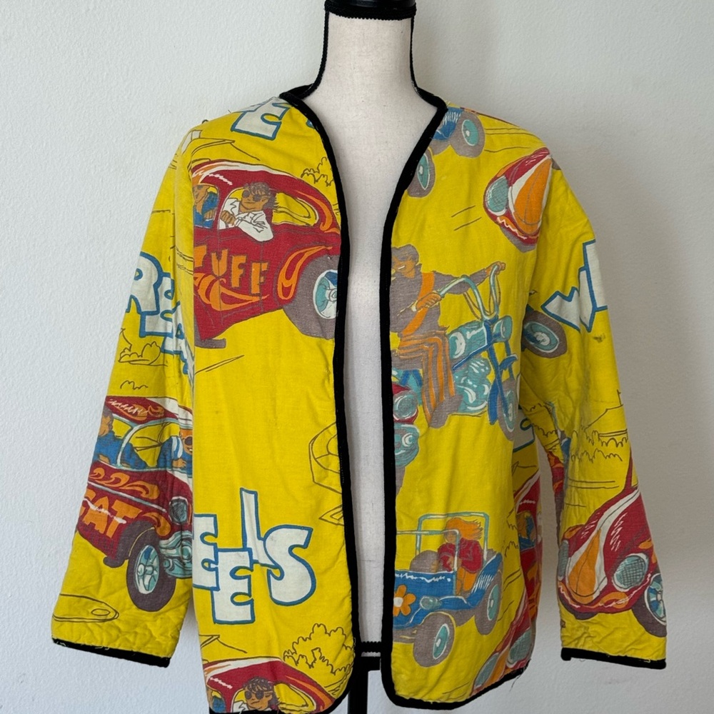 Vintage Yellow Graphic Jacket